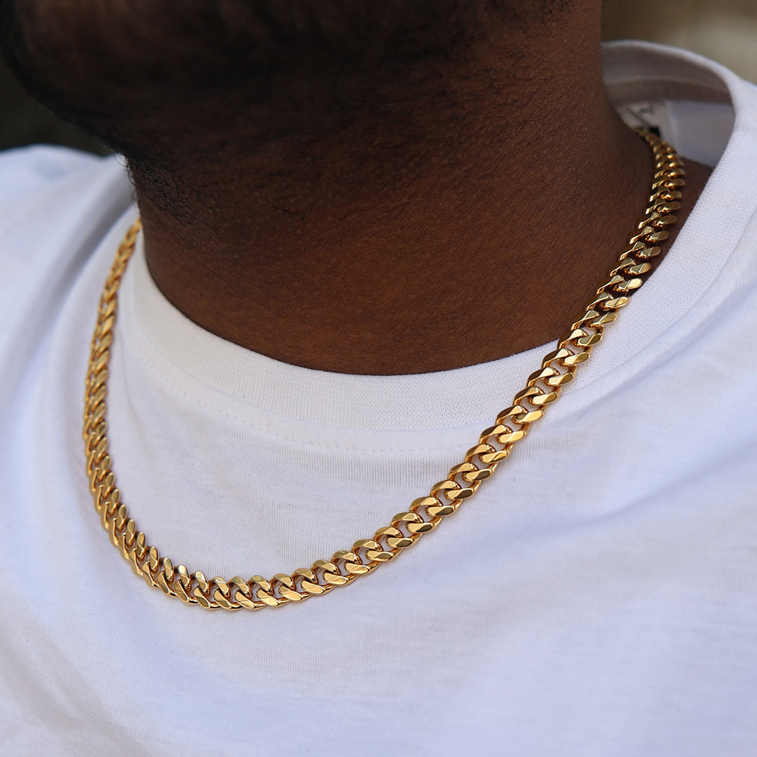CUBAN CHAIN (18K GOLD PLATING) 8MM