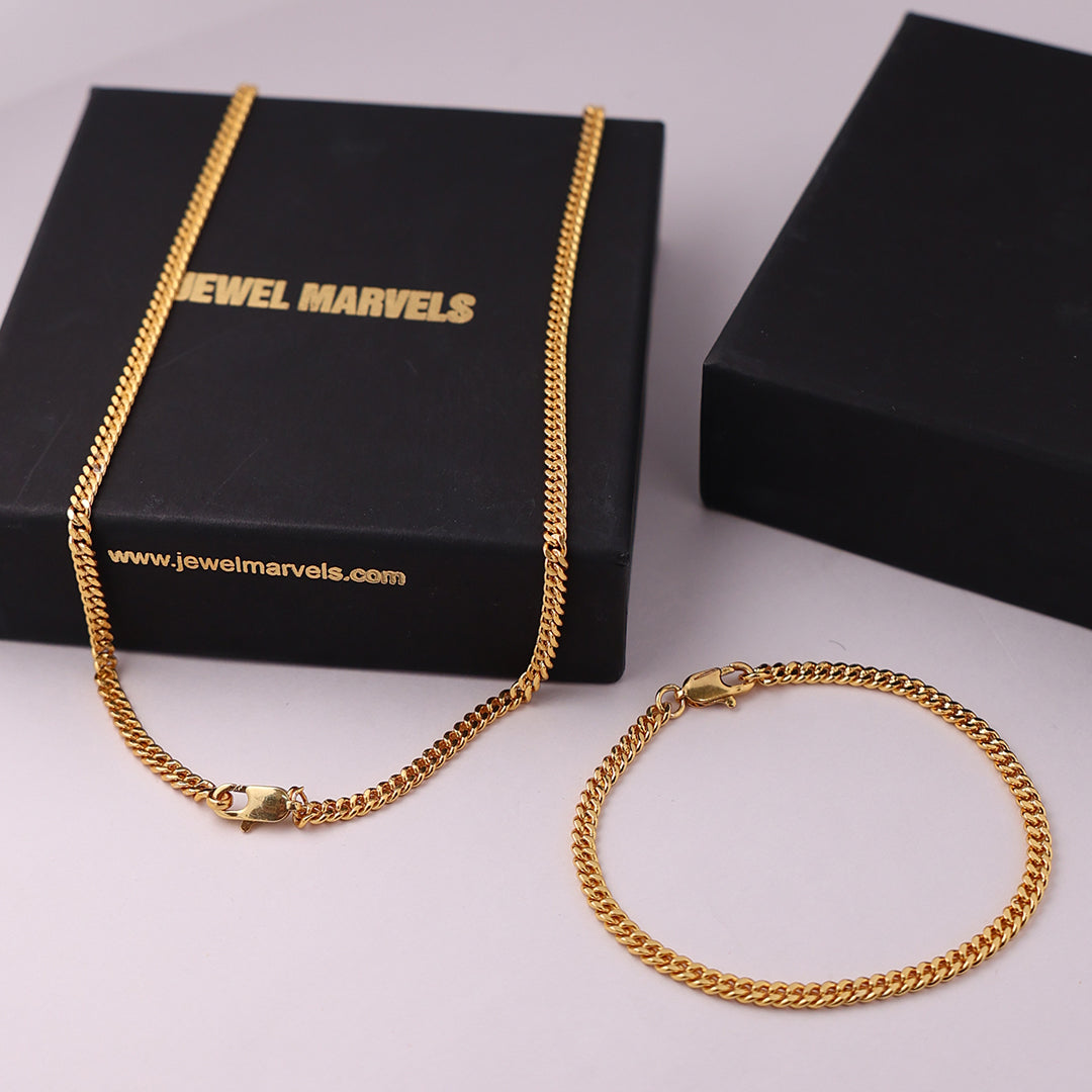 Sleek Cuban Bracelet (18K Gold Plating) 4mm