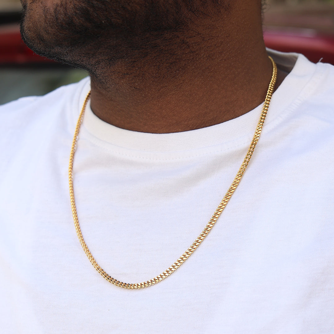 Sleek Cuban Link Chain (18K Gold Plating) - 4 MM