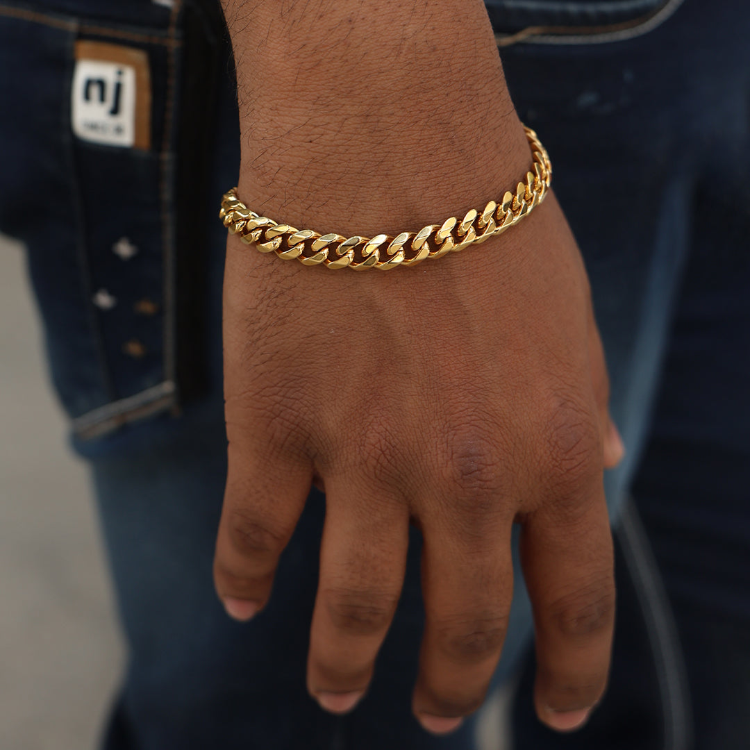 CUBAN BRACELET (18K GOLD PLATING) 8MM