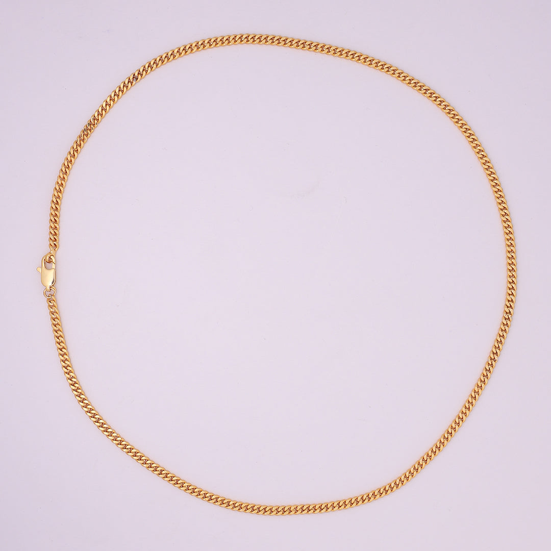 Sleek Cuban Link Chain (18K Gold Plating) - 4 MM