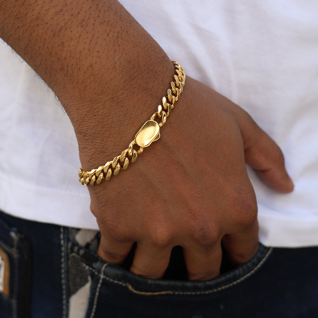 CUBAN BRACELET (18K GOLD PLATING) 8MM