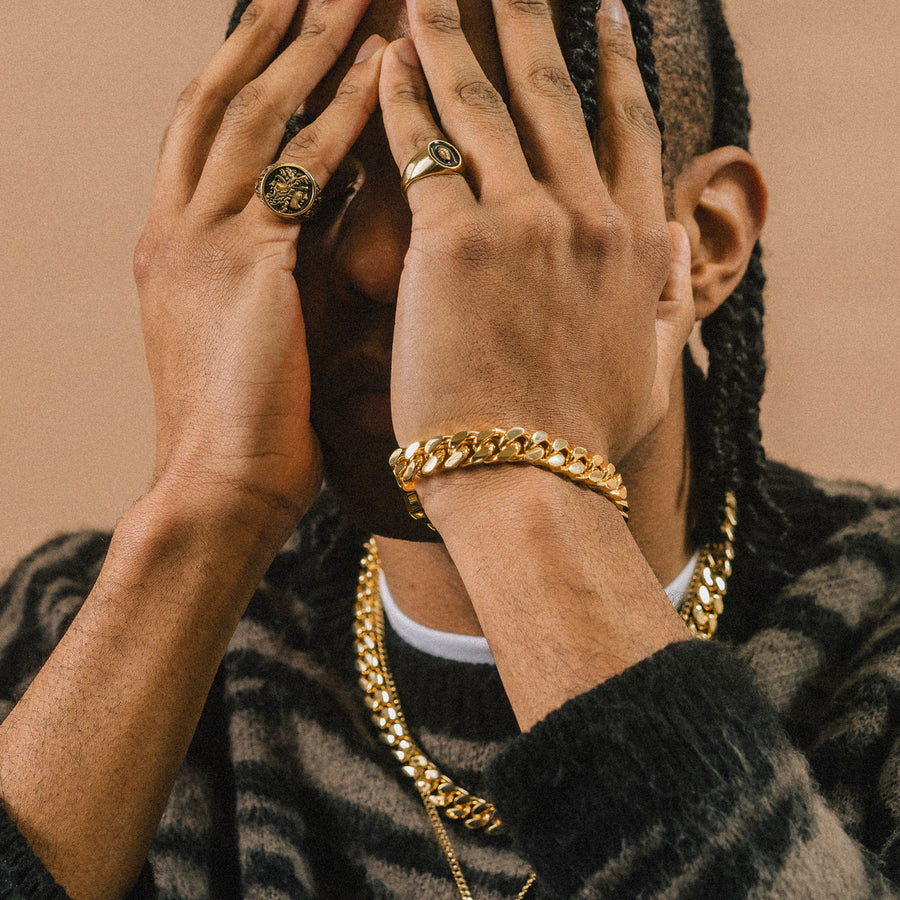 CUBAN BRACELET (18K GOLD PLATING) 12MM