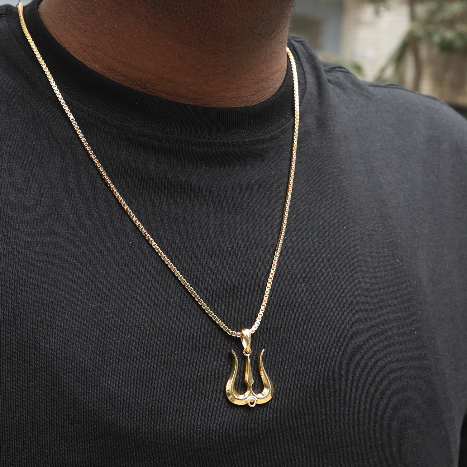 TRISUL (PENDANT+CHAIN) - 18K GOLD PLATED