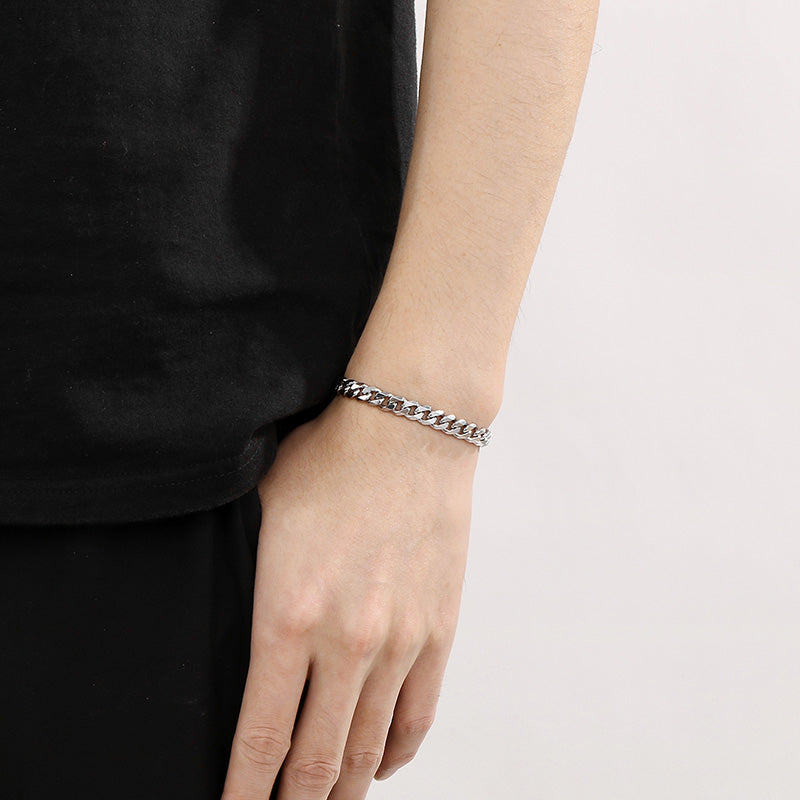 Men’s Chain and Bracelet - 7 mm - 18k Gold Plated