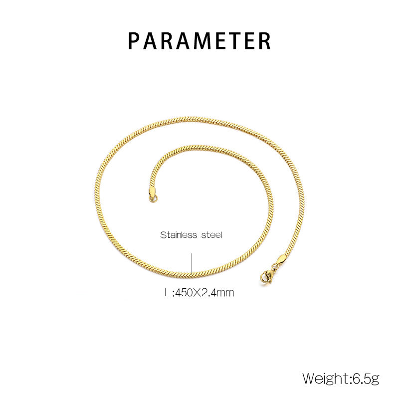 Men’s Slim Chain - 18k Gold Plated