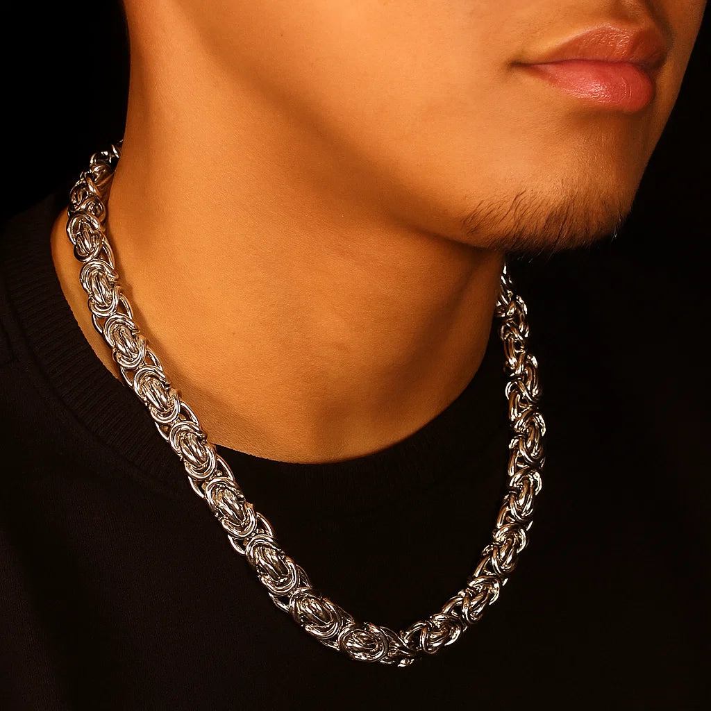 Link Chain (18K White Gold Rhodium Plating) - 12 MM