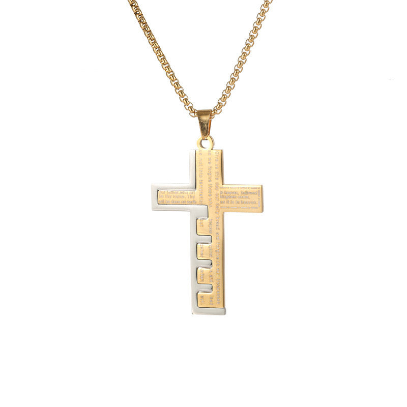 Faith Over Fear Cross (Pendant + Chain)