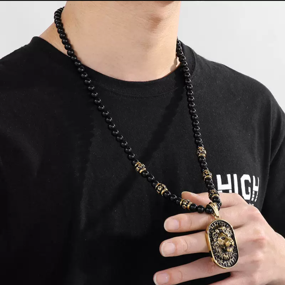 Majestic Lion Bead (Pendant + Chain)