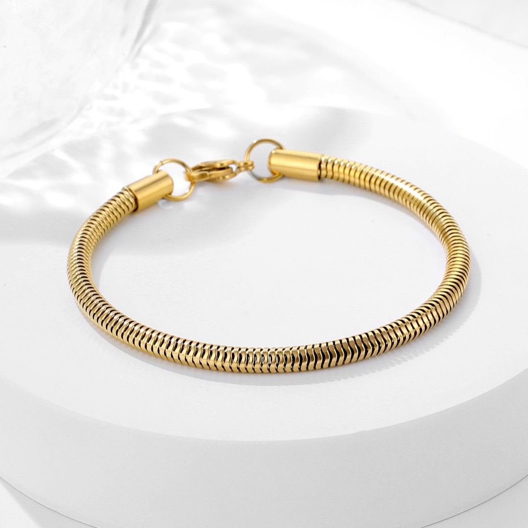 SNAKE BRACELET (GOLD) 4MM