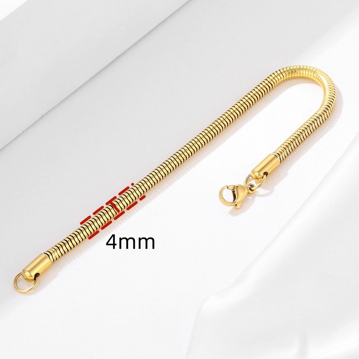 SNAKE BRACELET (GOLD) 4MM