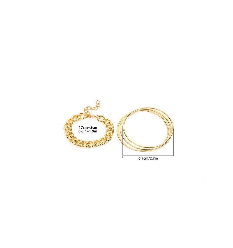 Stacked Link Bracelet (Set Of 4)