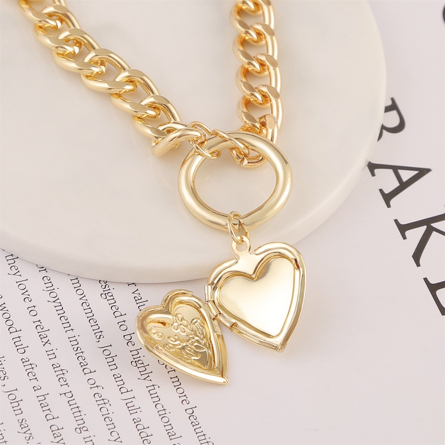 Heart Cuban Chain Bracelet