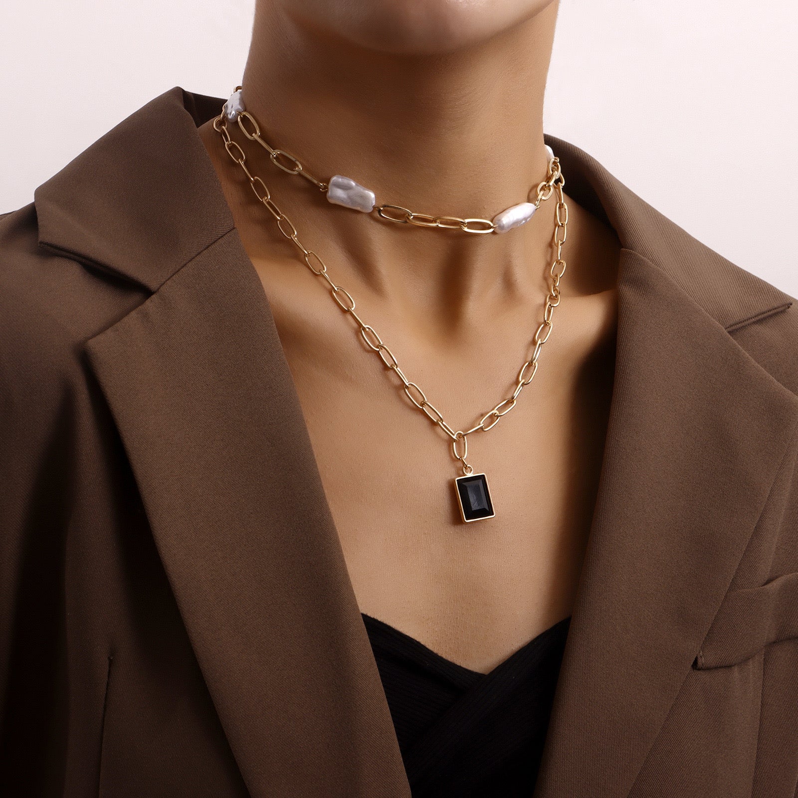 Duo Drape Necklace