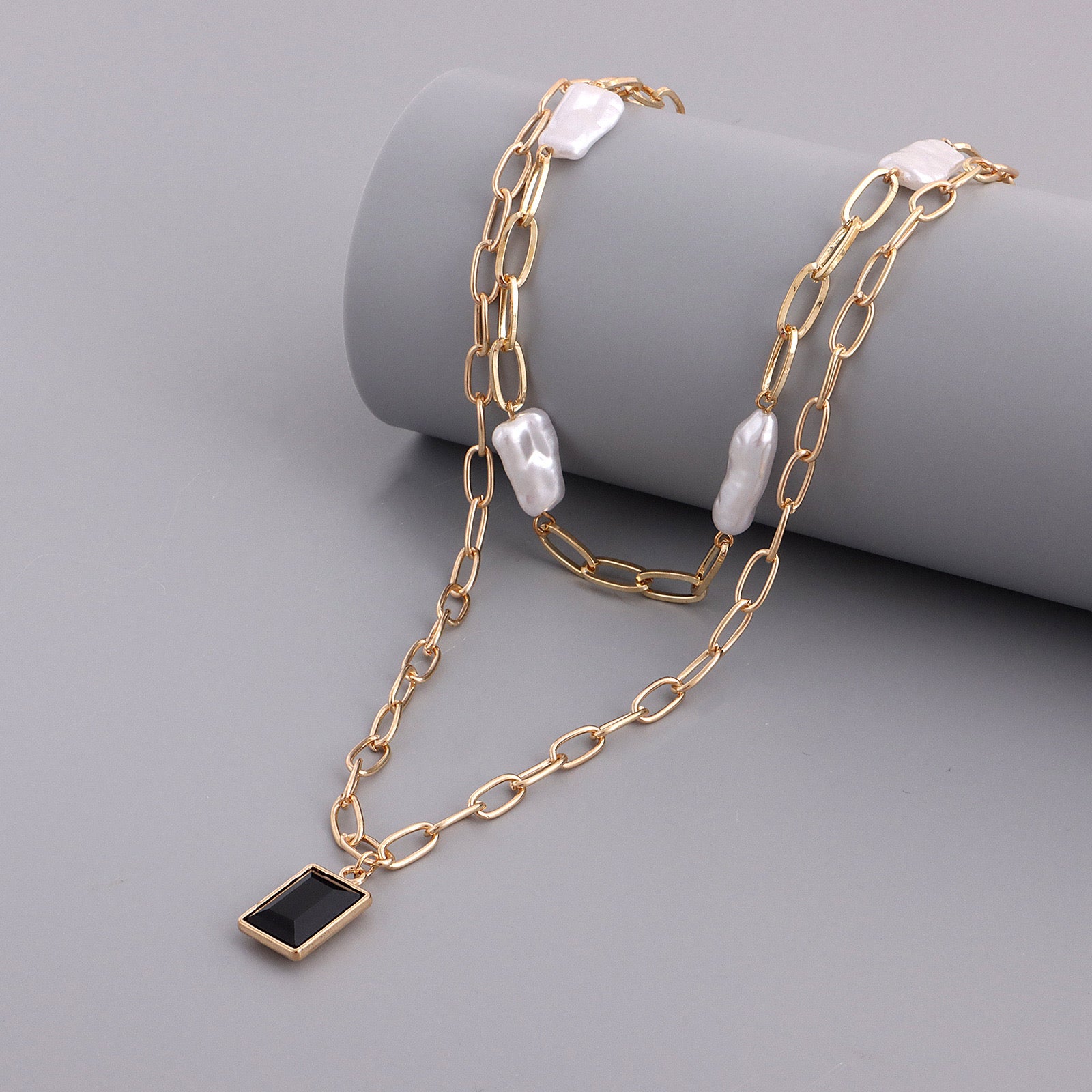 Duo Drape Necklace
