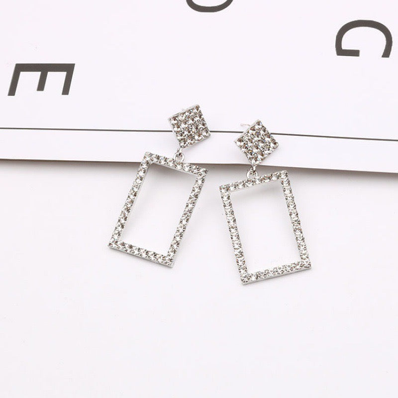 Diamond Frame Earrings