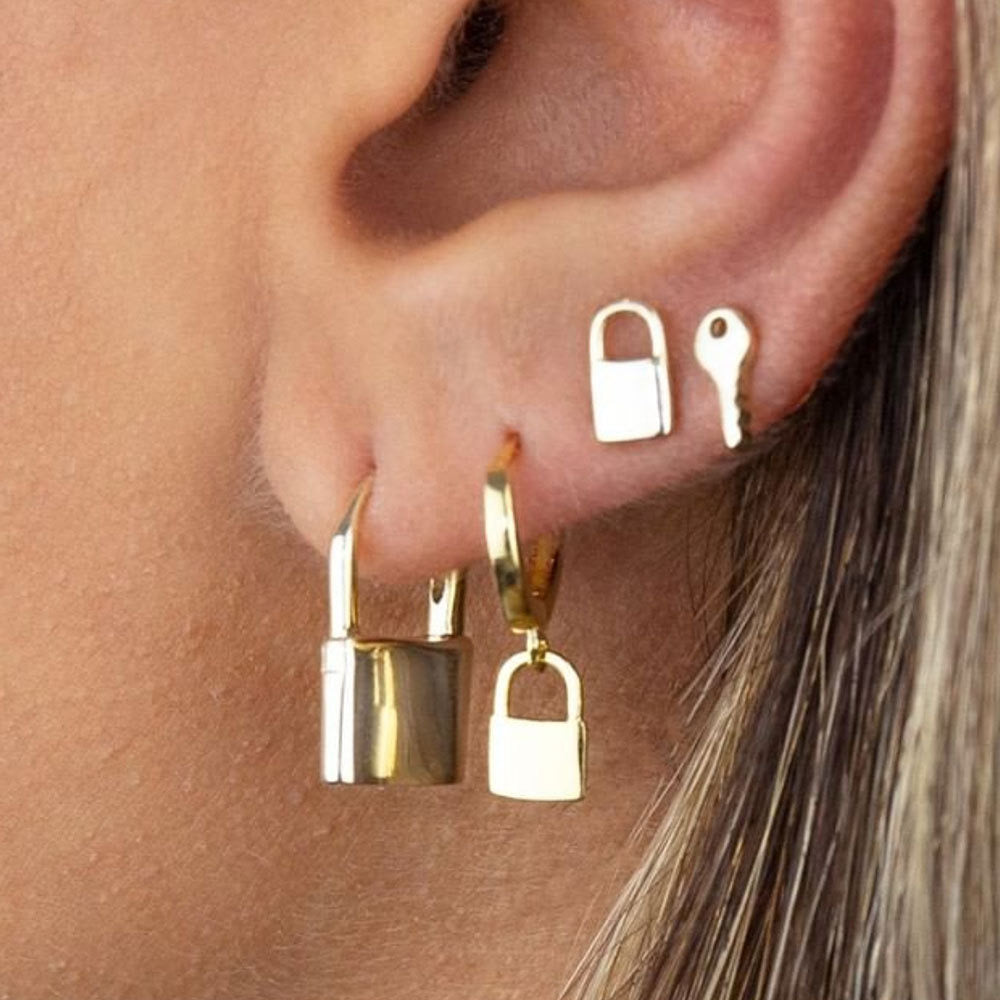 Lock & Key Earring