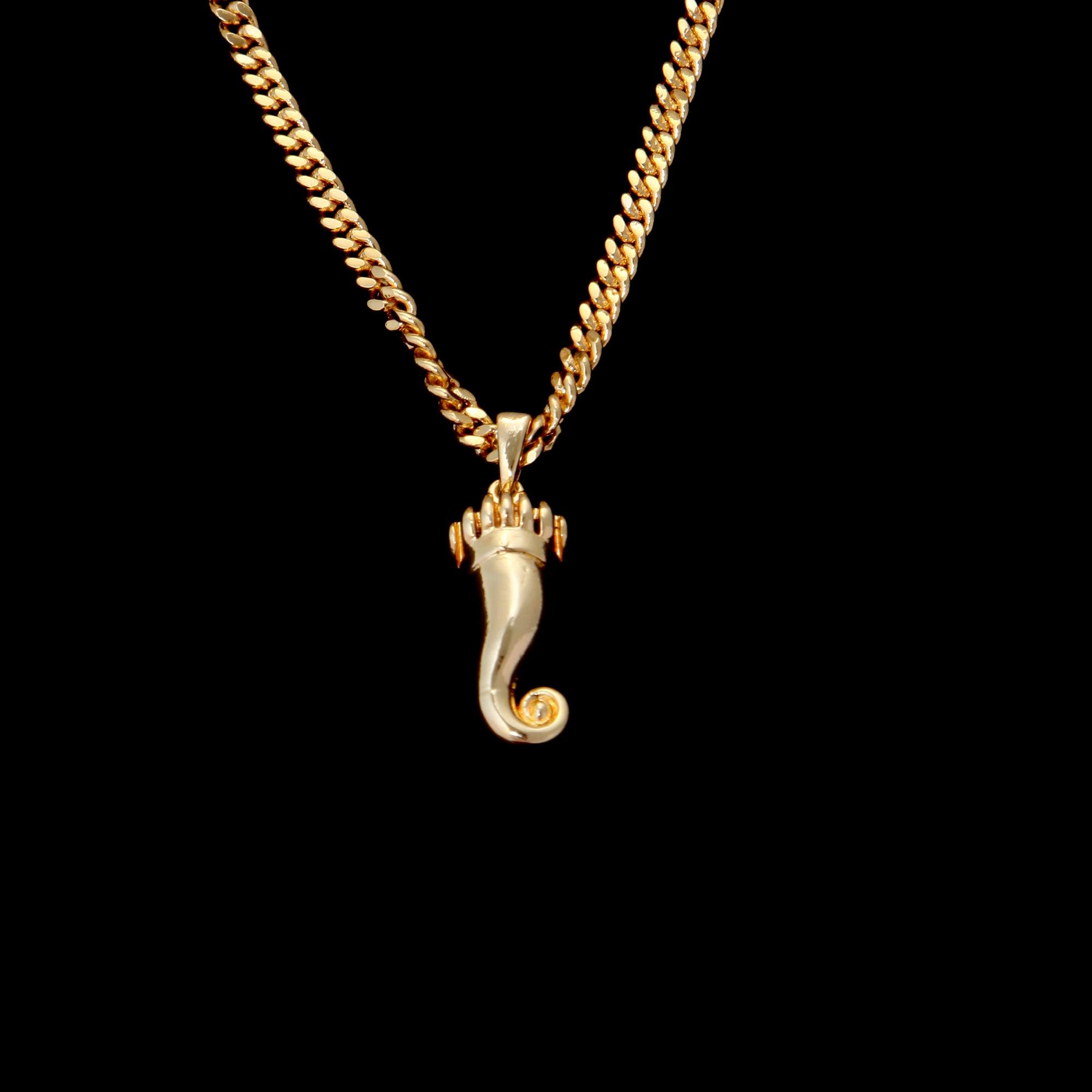 Ganesha Tusk (Pendant + Chain) - 18K Gold Plated