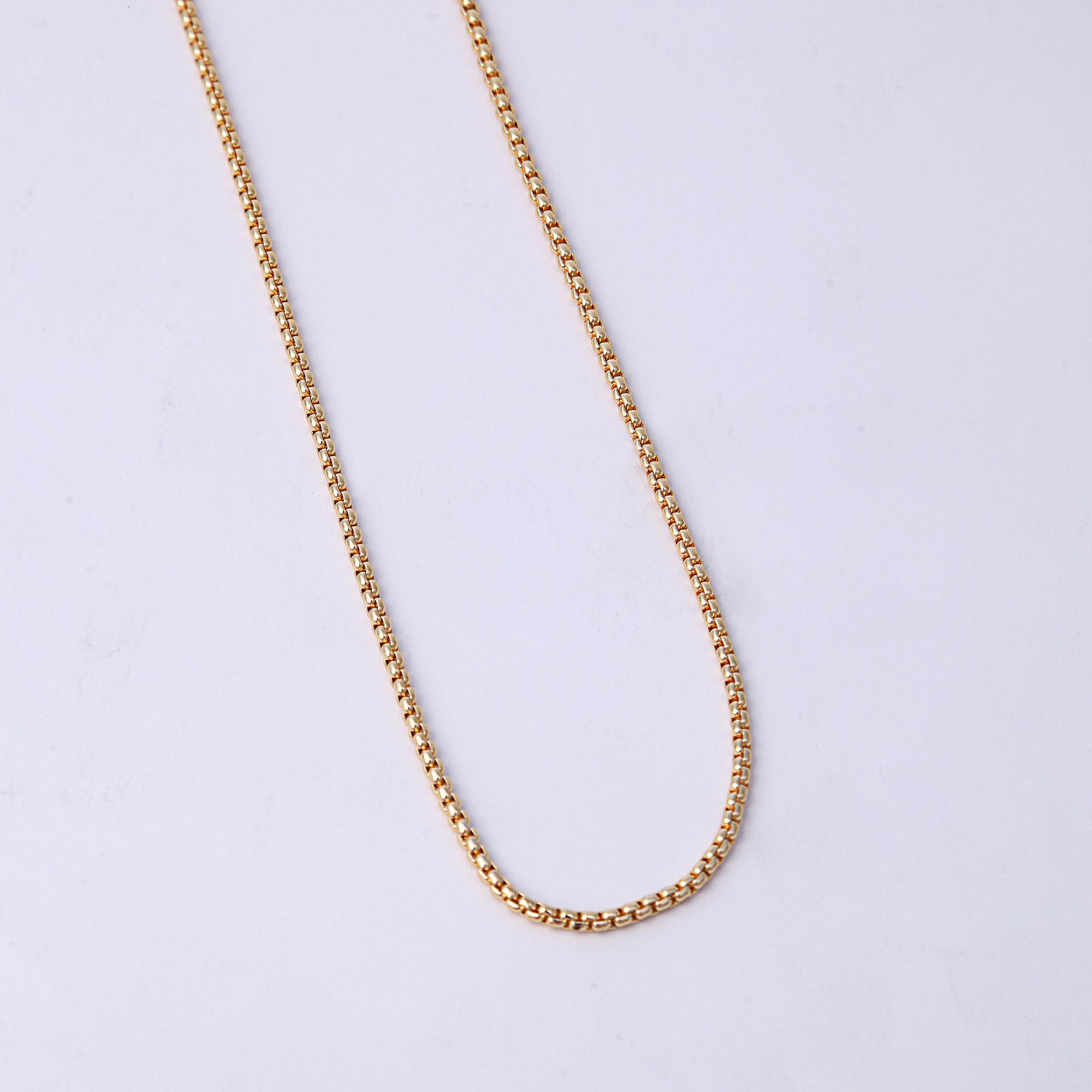 ROUND BOX CHAIN - 18K Gold Plating