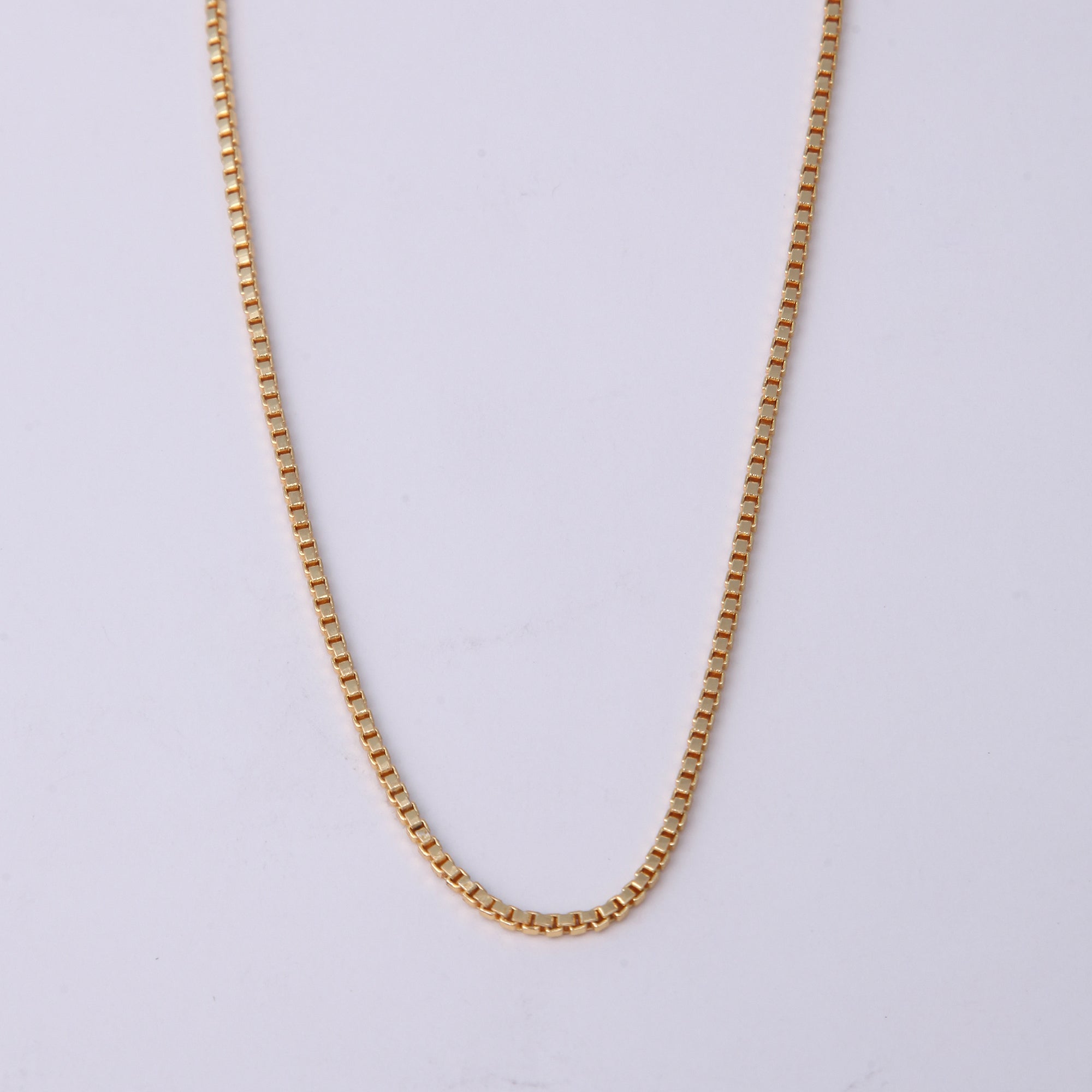 SQUARE BOX CHAIN (2 MM) - 18K Gold Plating