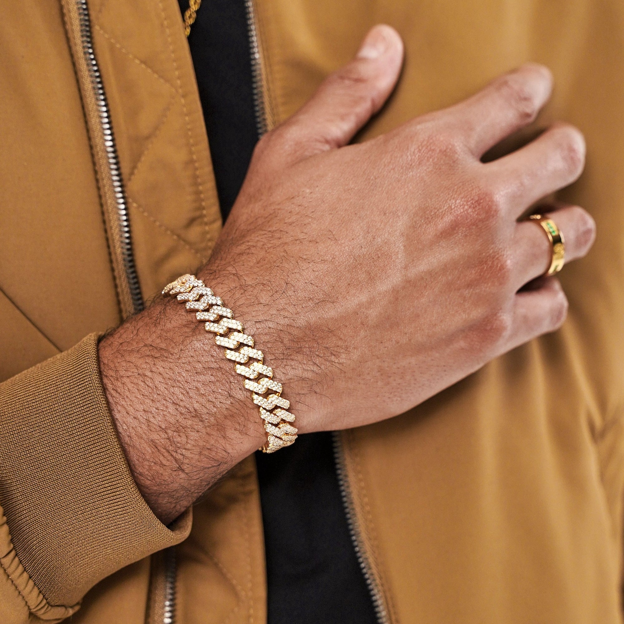 CUBAN ICED BRACELET (GOLD) 11MM