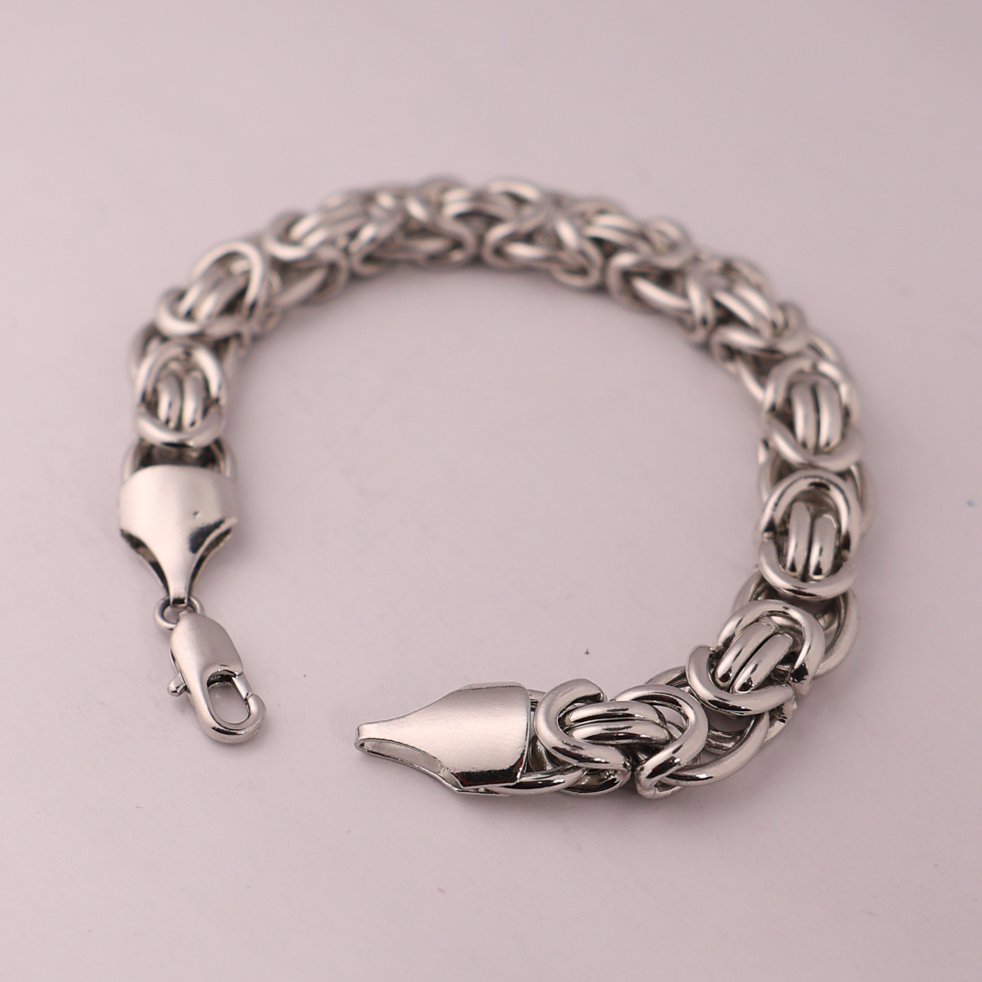 Link Bracelet (18K White Gold Rhodium Plating) - 12 MM
