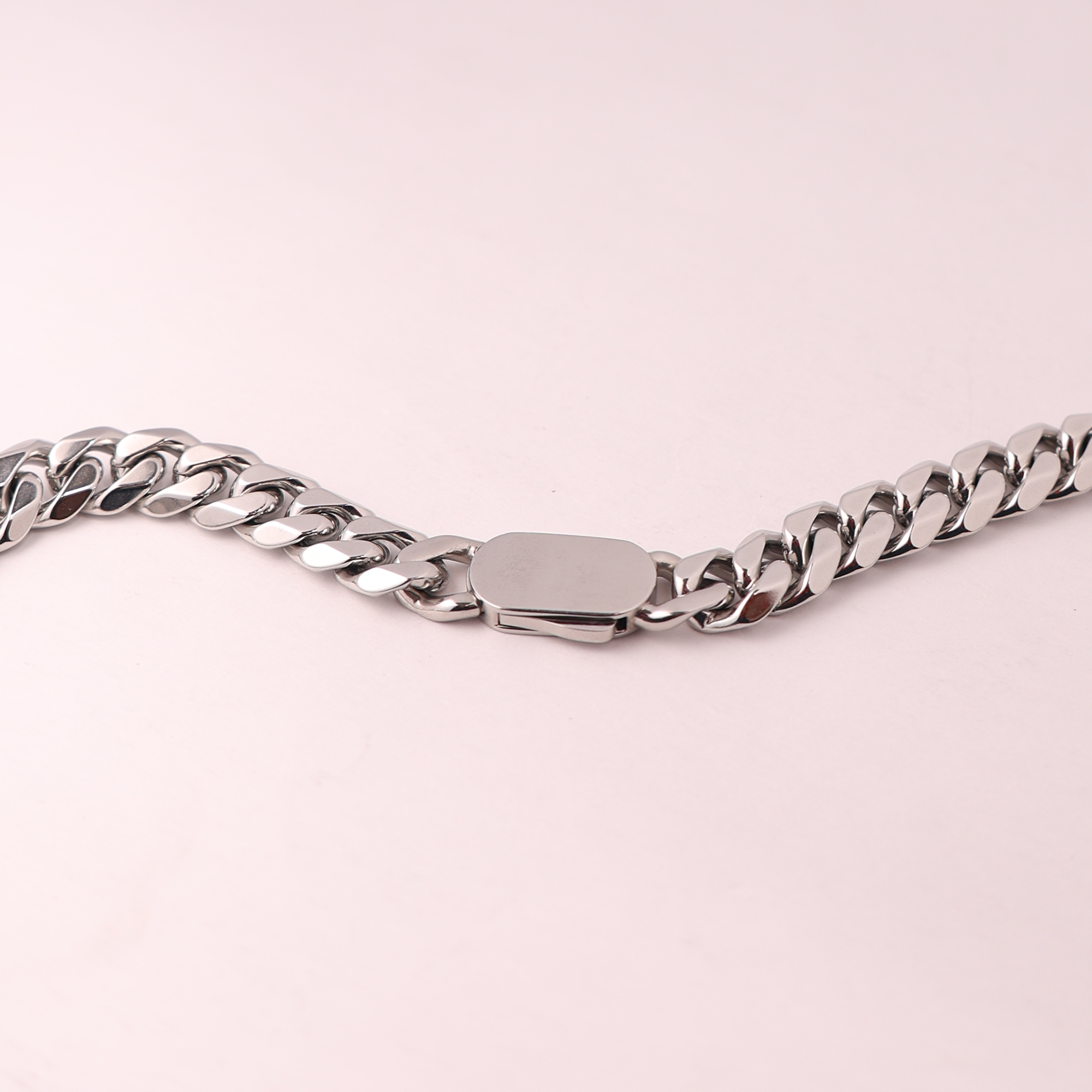 CUBAN CHAIN (18K White Gold Rhodium Plating) 12 MM