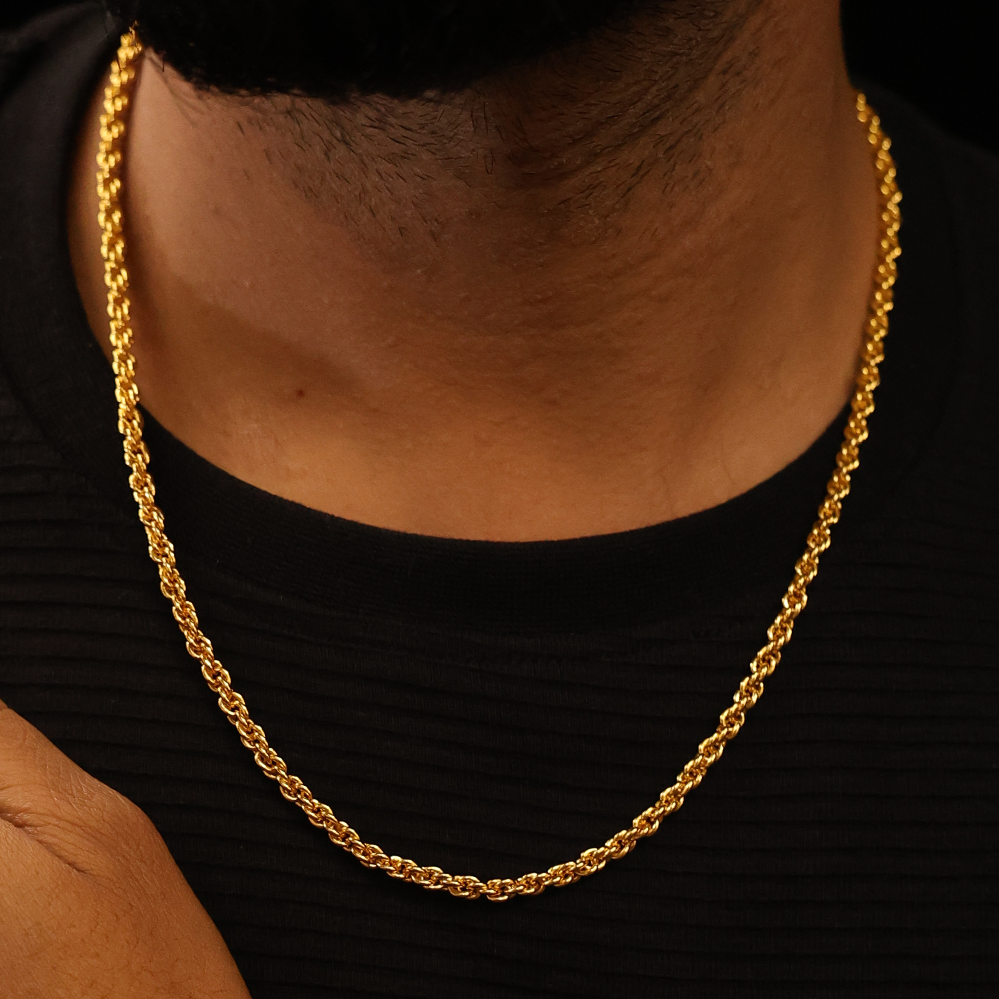 Disco Rope Chain (18K Gold Plating) - 3.5 MM