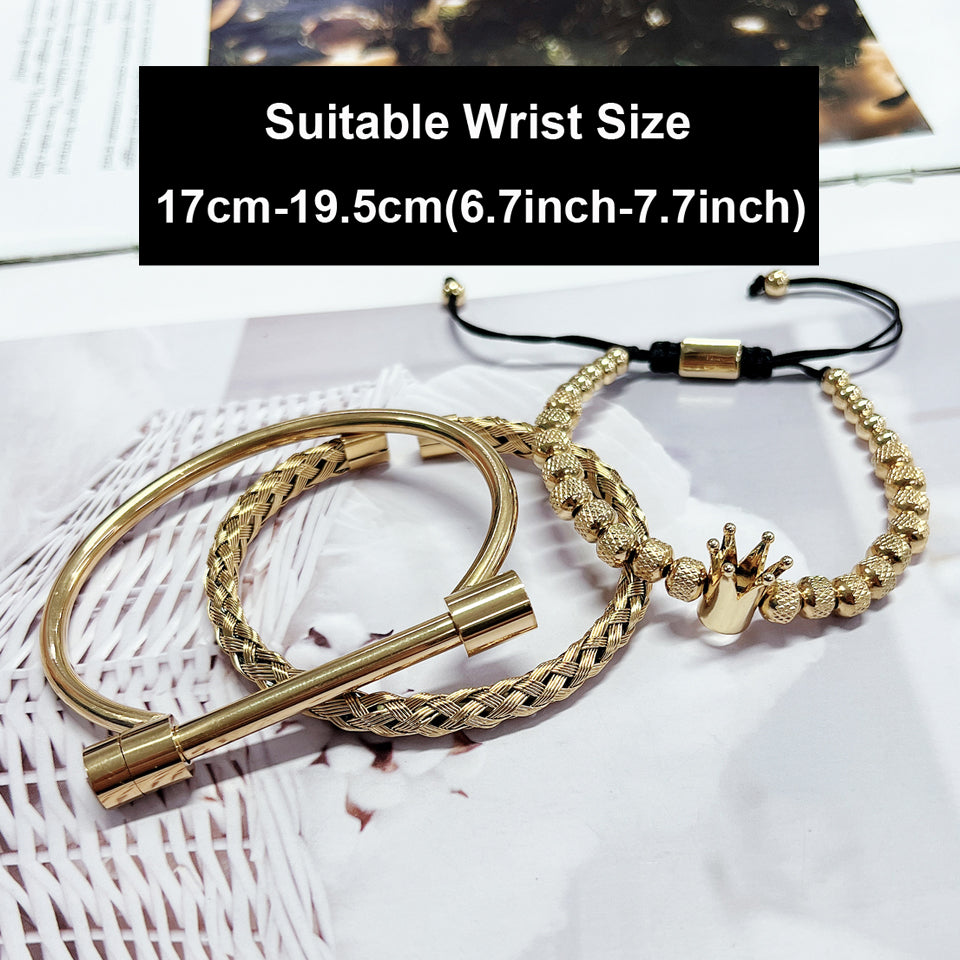 Own The Vibe BRACELET - Set of 3 (18K Gold Plated)