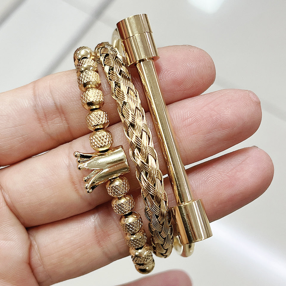 Own The Vibe BRACELET - Set of 3 (18K Gold Plated)