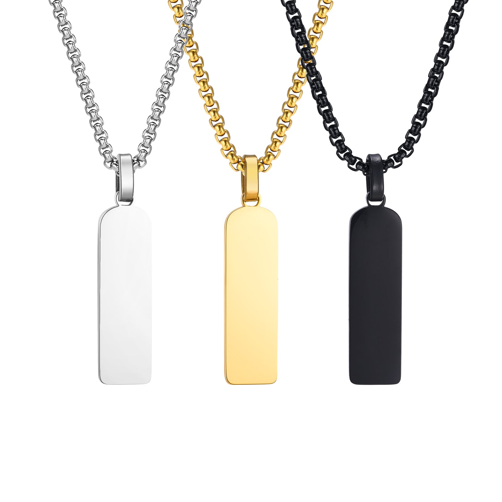 Classic Urban Edge Pendant & Chain