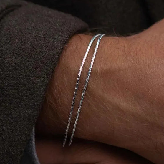 Simple Classic Stainless Steel Bracelet – Set of 2