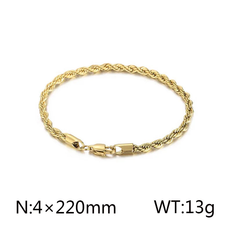 Classic Rope Bracelet - 18K Gold Plated