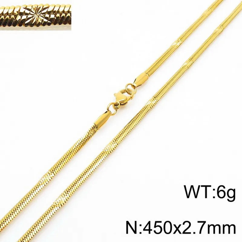 Classic Gold Plated women’s chain - 18K Gold Plated - 2.7 mm