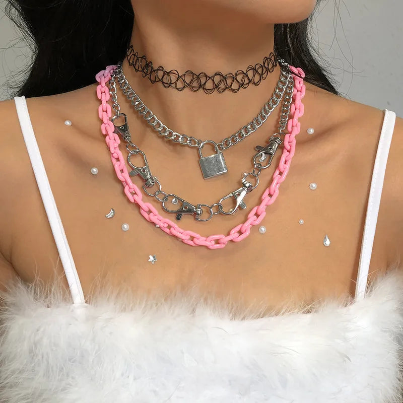 Four LAYERED Fashion NECKLACE