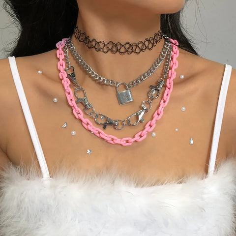 Four LAYERED Fashion NECKLACE