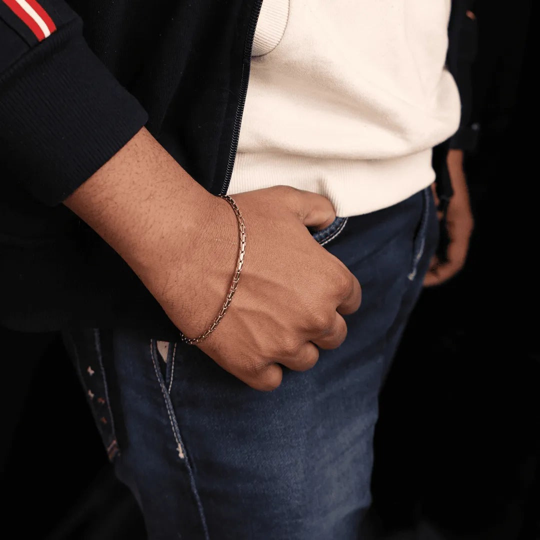 Cobra BRACELET (18K White Gold Rhodium Plating) - 3 MM