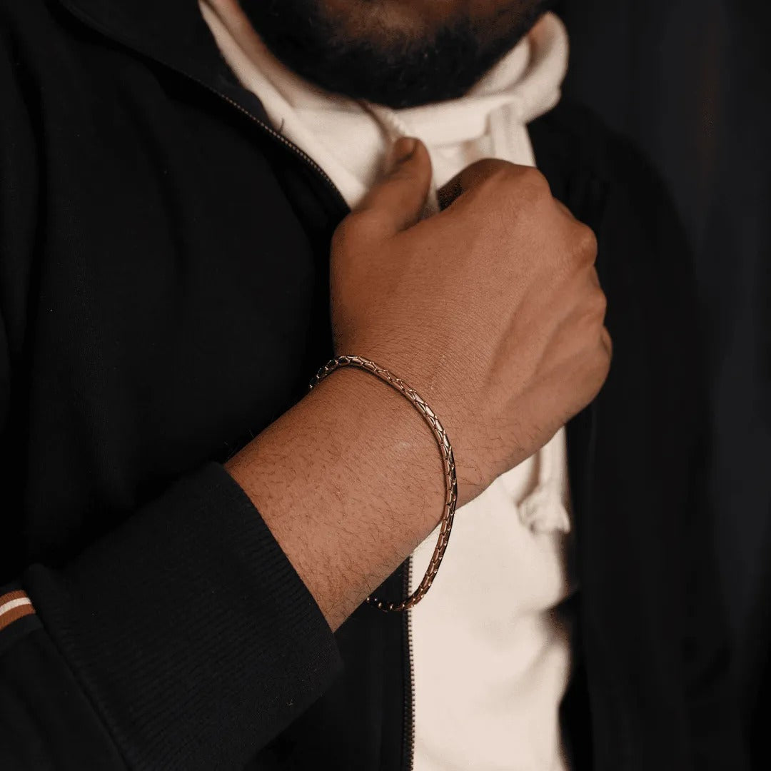 Cobra BRACELET (18K White Gold Rhodium Plating) - 3 MM