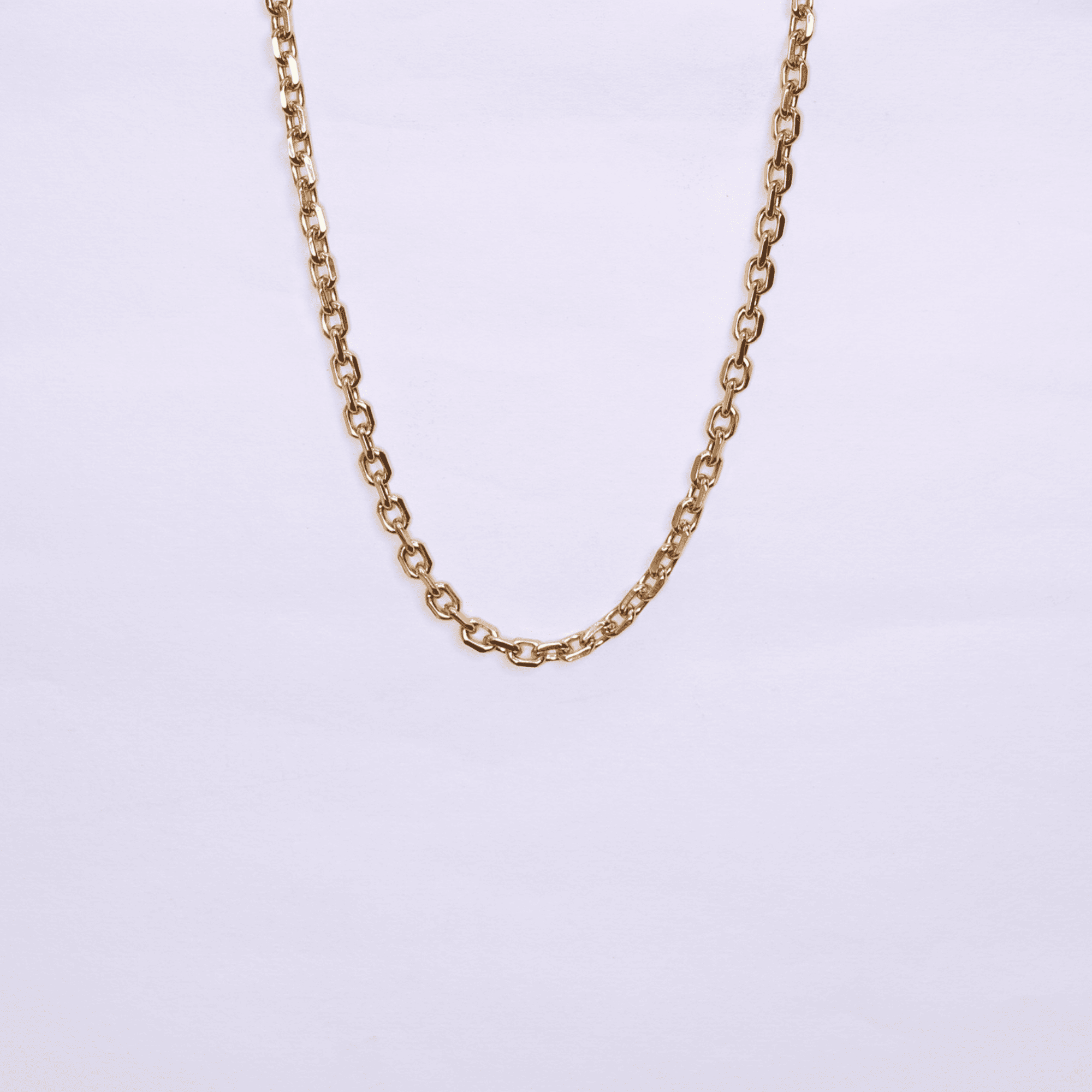 Oval Anchor Chain (18K Gold Plating) - 7 MM
