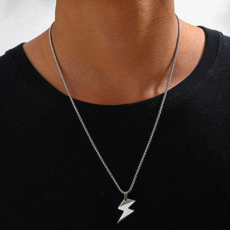Lightning Bolt Pendant + Chain