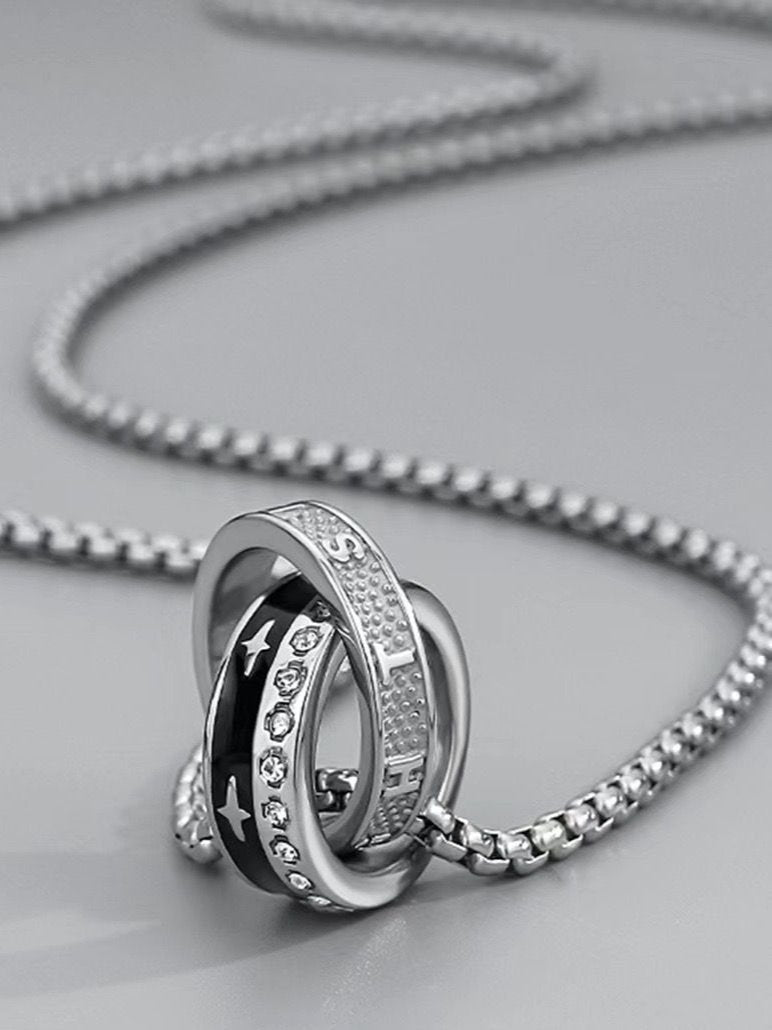 Double Ring Pendant + Chain
