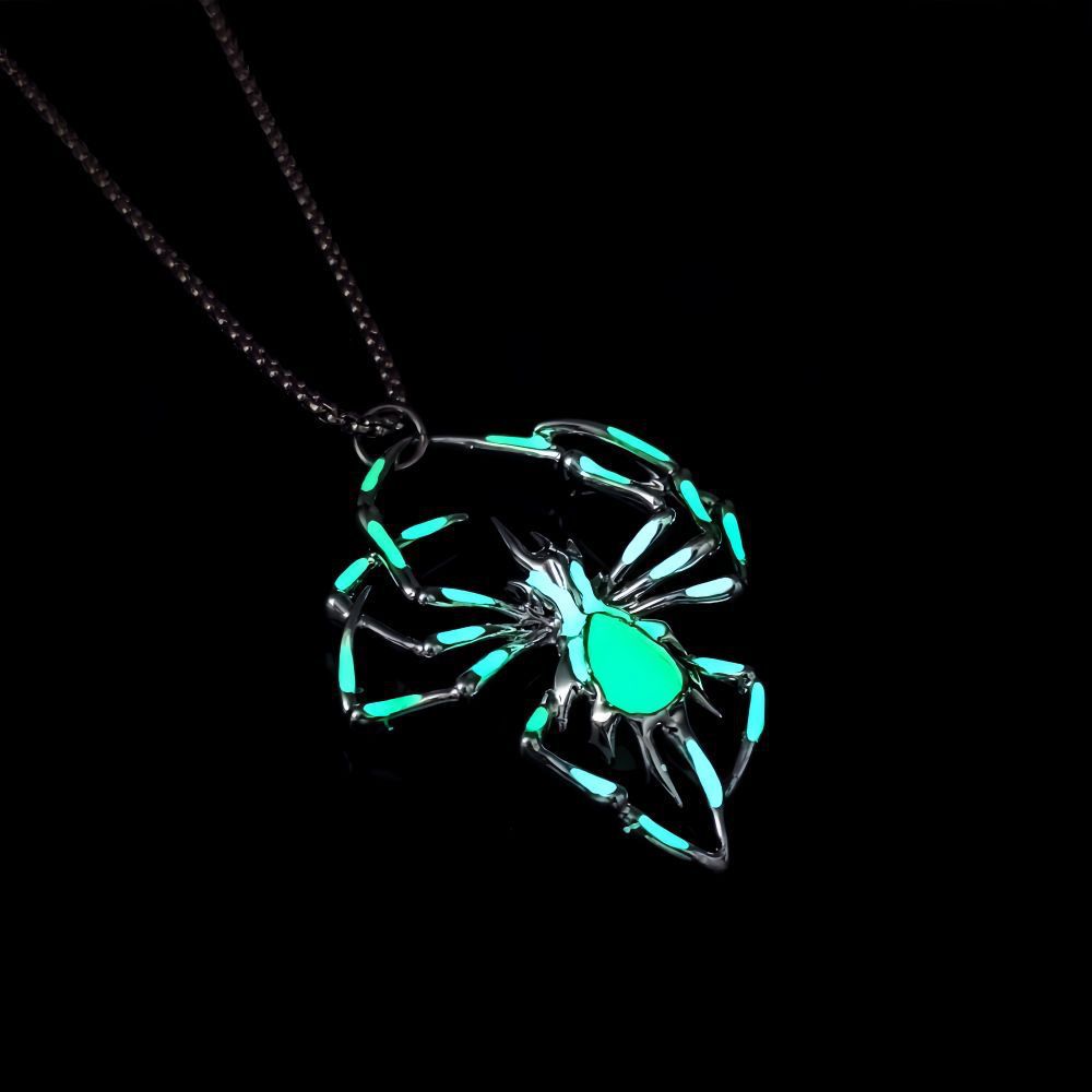 Dark Jewel Spider (Pendant + Chain )