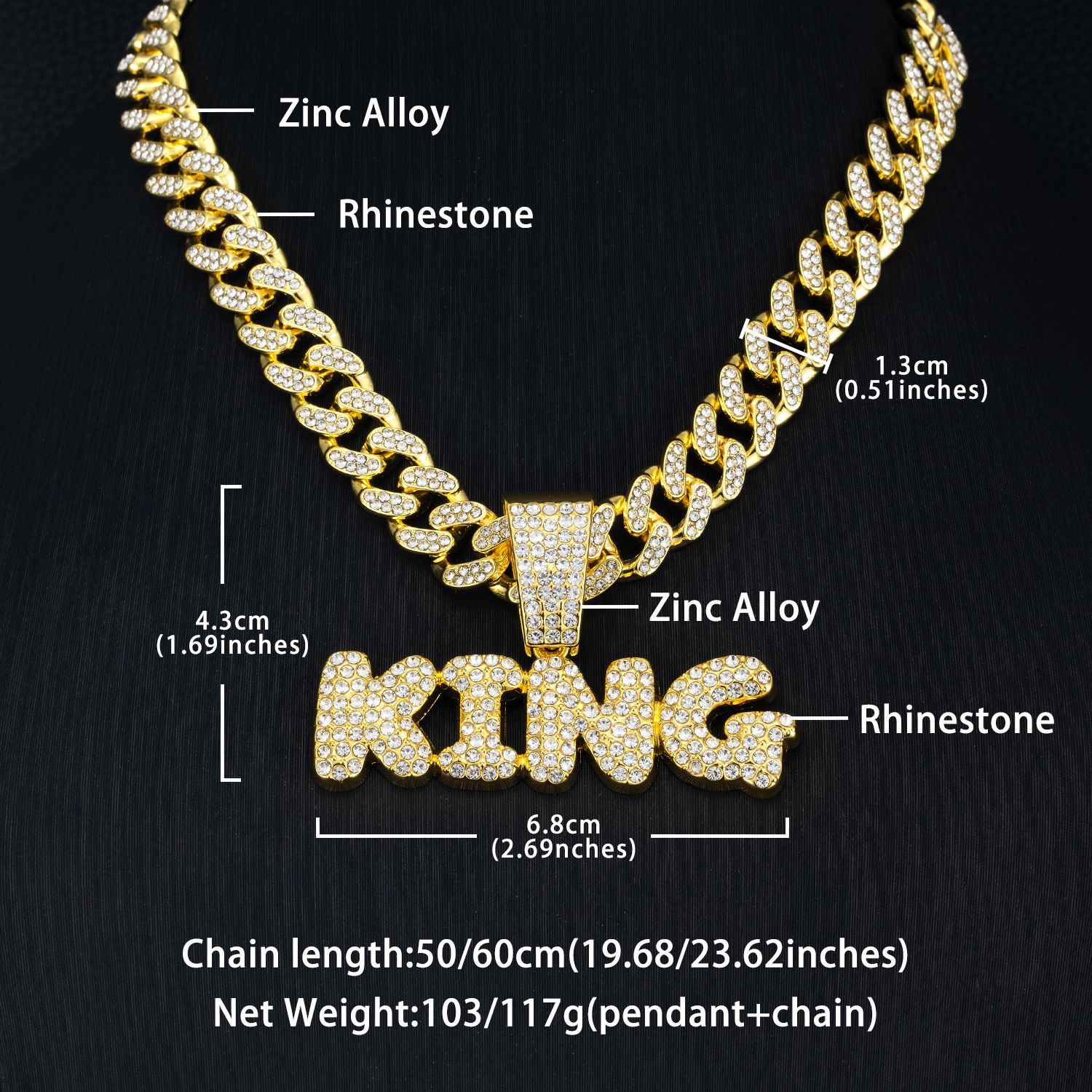 King Cuban (Pendant + Chain )