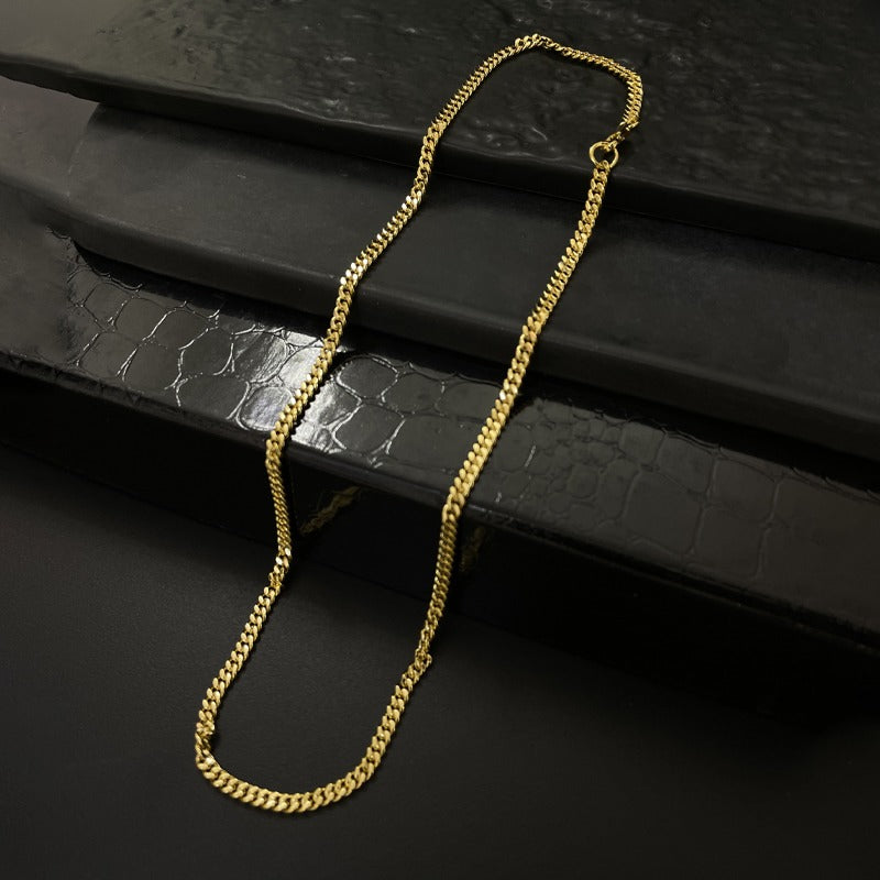 Sleek Cuban Link Chain (18K Gold Plating) - 4 MM