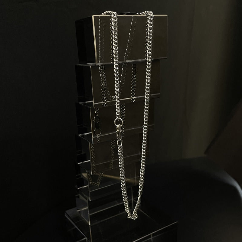 Sleek Cuban Link Chain (18K White Gold Rhodium Plating)  4 MM