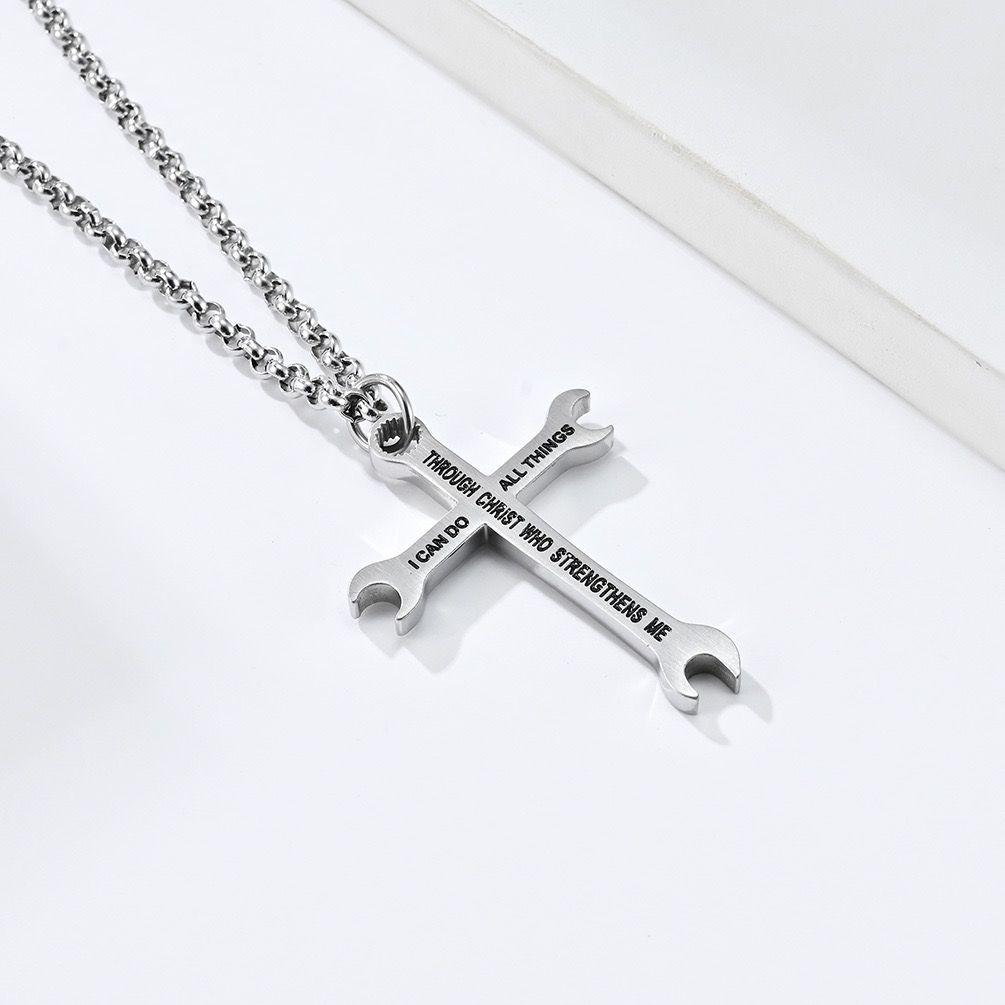 Titanium Cross Tool ( Pendant + Chain )