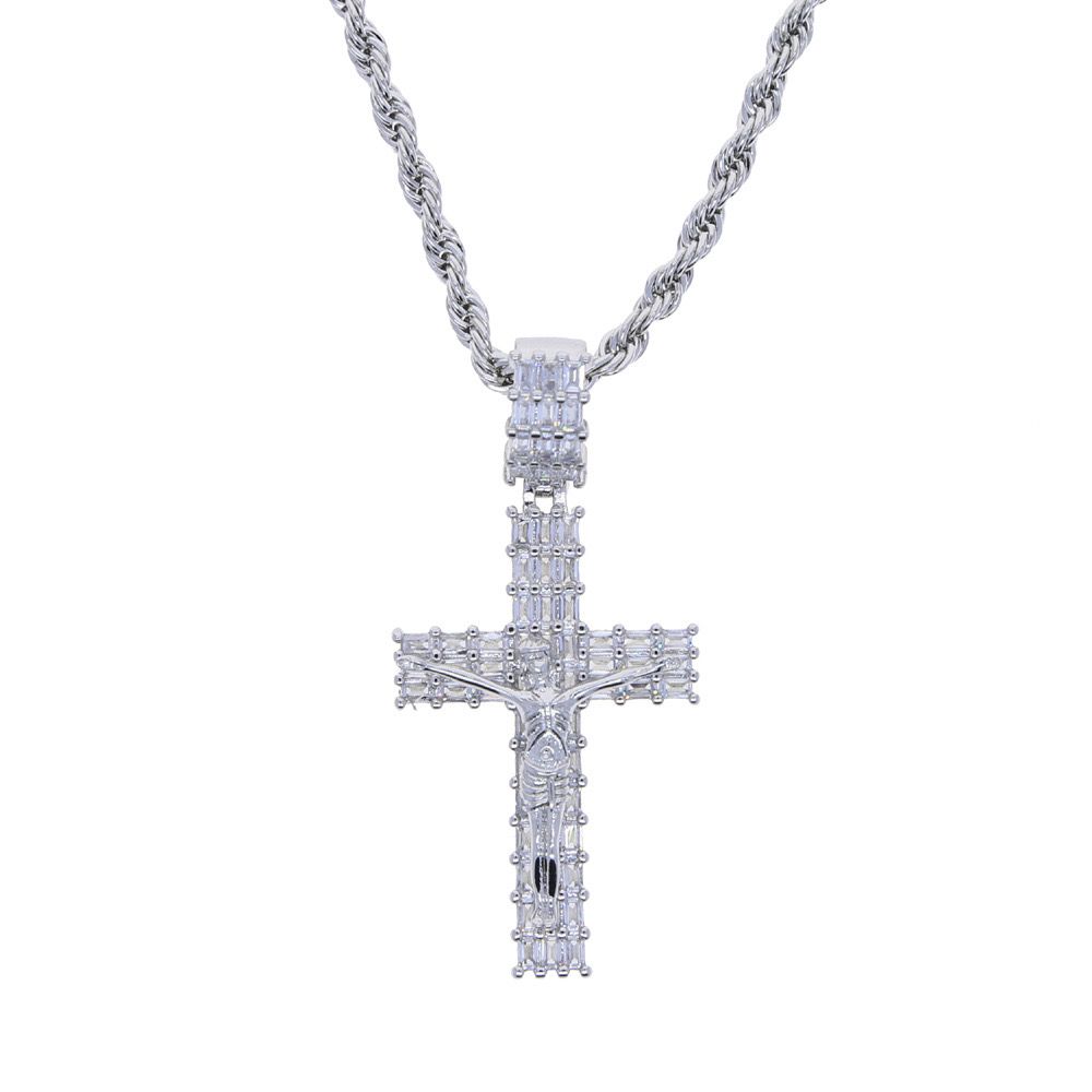 Zirconia Diamond Cross (Pendant + Chain)