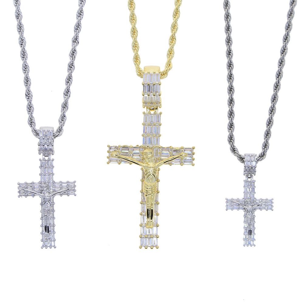 Zirconia Diamond Cross (Pendant + Chain)