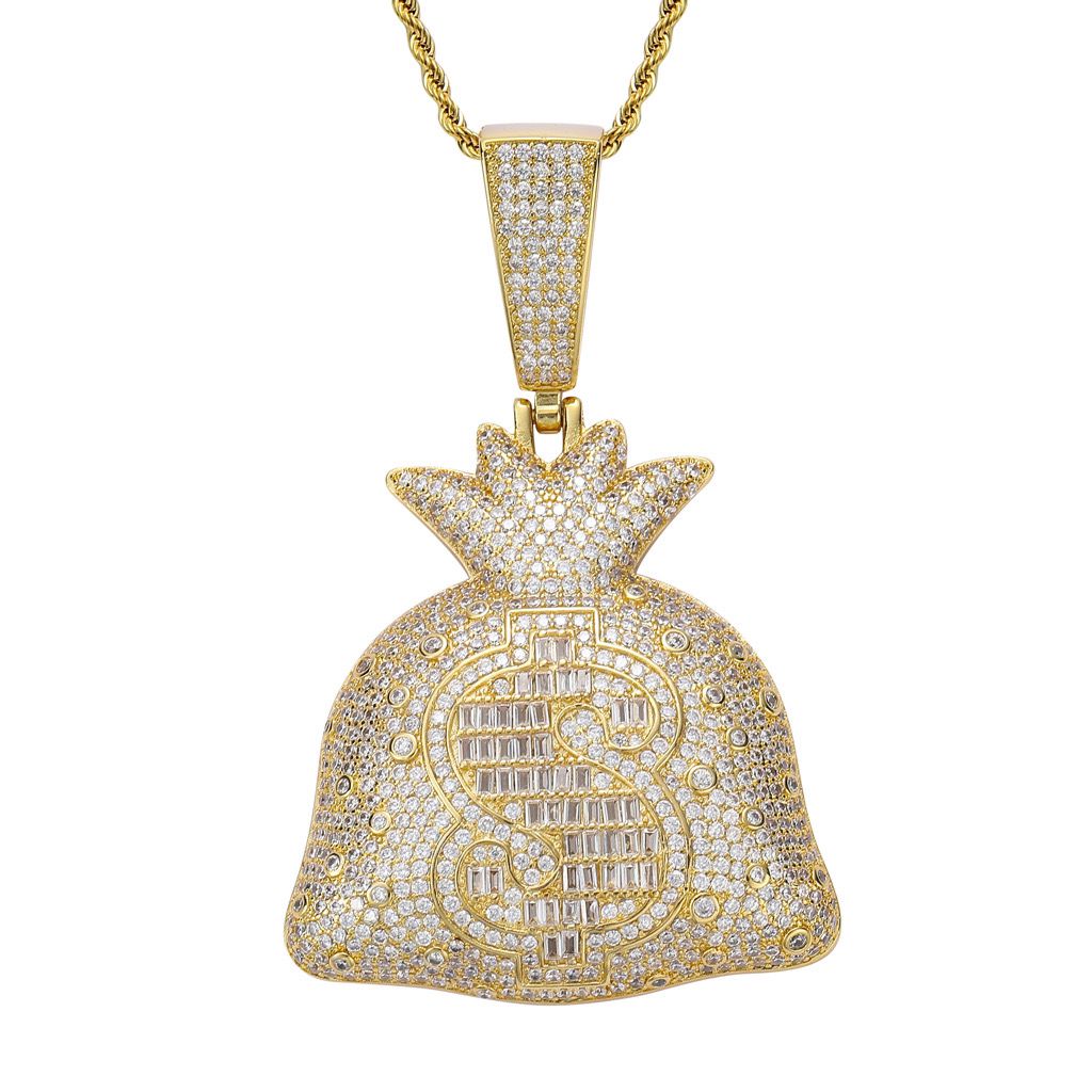 Ice Out Dollar Bag (Pendant + Chain)