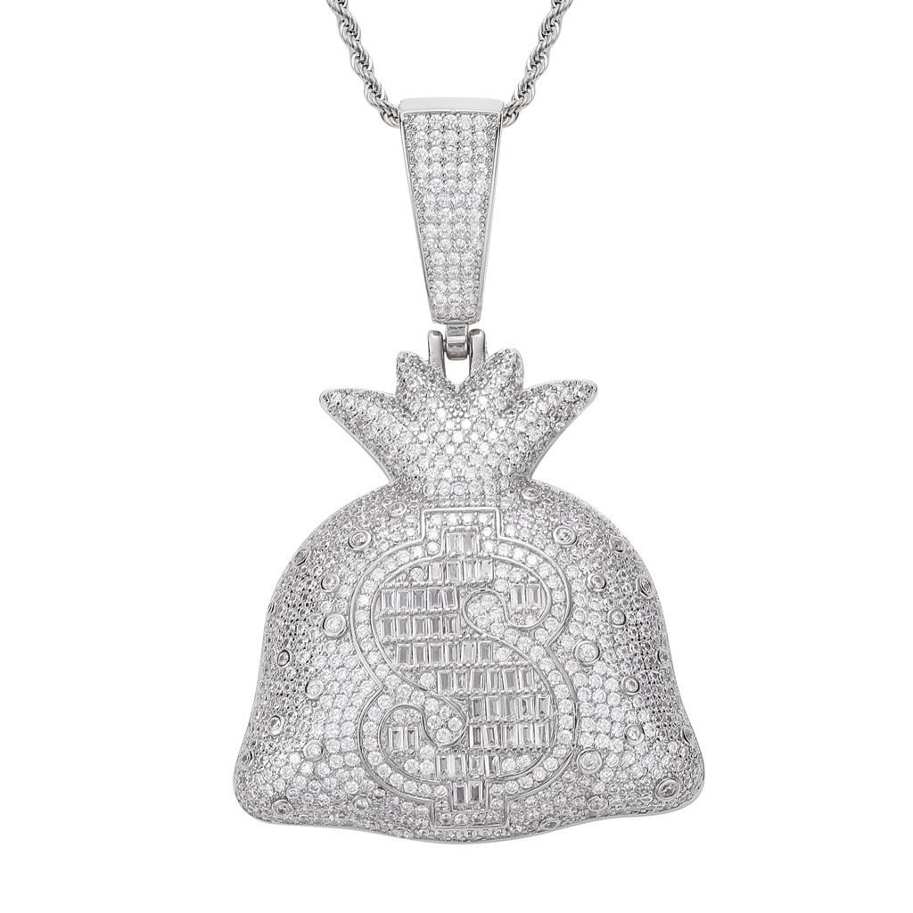 Ice Out Dollar Bag (Pendant + Chain)